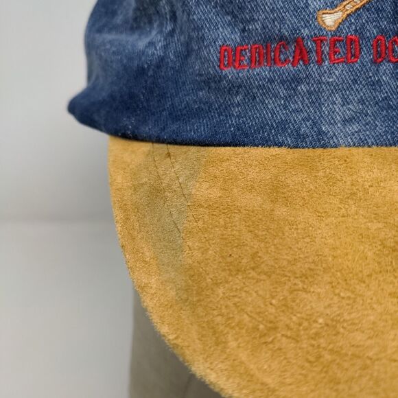 Nissin Men's John P. McDowell Field Dedication Hat Blue Tan Vintage 2000 Y2K - Picture 5 of 12